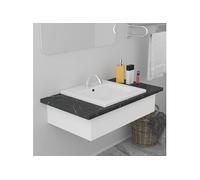 vidaXL Lavabo encastré 42 x 39 x 18 cm Céramique Blanc