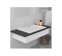 Lavabo encastré 61 x 39,5 x 18,5 cm Céramique Blanc Blanc G
