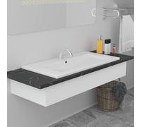 Lavabo Encastré 91x39,5x18,5 cm Céramique Lave-Mains Vasque à Poser vidaXL
