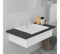 Lavabo Encastré 91x39,5x18,5 cm Céramique Lave-Mains Vasque à Poser vidaXL