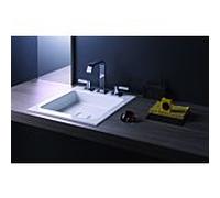 Lavabo encastré Alape EB.Q450H 2303000000 450 x 500 mm, blanc, avec trou de robinetterie, sans trop-plein