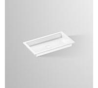 Lavabo encastré Alape EB.RE700.4 2207000000 700 x 398 mm, blanc, sans perçage pour robinetterie ni trop-plein