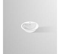 Lavabo encastré Alape EB.S450H 2406000000 Ø 450 mm, blanc, avec trou de robinetterie et trop-plein