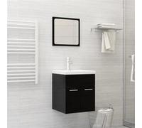 Lavabo encastré avec robinet 42x39x18 cm céramique blanc Blanc G