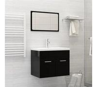 vidaXL Lavabo encastré 61x39x18 cm céramique blanc avec robinet