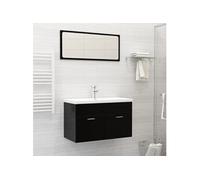Lavabo encastré avec robinet 81x39x18 cm céramique blanc