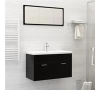 Lavabo encastré avec robinet 81x39x18 cm Céramique Blanc