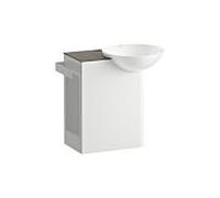 Lavabo encastré Laufen H585IN37111111 485 x 317 x 470 mm, tablette à gauche, un trou de robinetterie, sans trop-plein, brun anthracite