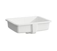 Lavabo encastré Laufen Savoy H8189480001091 50 x 39,5 cm, à poser sous plan, sans perçage pour robinetterie, rectangulaire, blanc, avec trop-plein