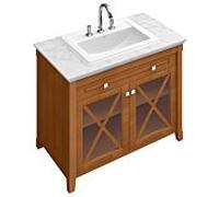 Lavabo encastré Villeroy & Boch HOMMAGE 7102A1R1 63 x 52,5 cm, 3 trous de robinetterie, trop-plein, blanc C-plus