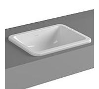 Vitra S20 vasque à encastrer 5473B003-0642 45 x 37 cm, blanc , avec trop-plein / sans trou pour robinetterie