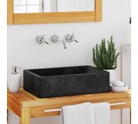 vidaXL Lavabo 45x30x12 cm marbre noir brillant