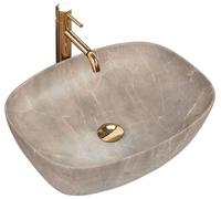 Rea VASQUE À POSER Freja Beige Lavabo Salle de Bain 510 x 395 x 140 mm en Céramique (beige)