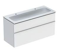 Geberit Lavabo avec meuble bas iCon 502338013 120×63×48 cm blanc, corps/poignée blanc mat