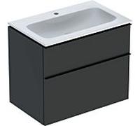 Geberit Lavabo avec meuble bas iCon 502332JK1 75x63x48 cm blanc KeraTect corps/poignée lave mat
