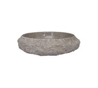 vidaXL Lavabo Marbre Gris Ø40 x 12 cm