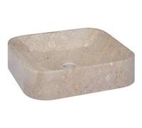 vidaXL Lavabo Gris 40x40x10 cm Marbre