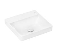 lavabo Hansgrohe Xelu Q, garniture de vidage, couvercle en céramique, blanc,