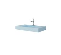 LAVABO HPL 80 CM BLEU CIEL AVEC CUVETTE CENTRALE