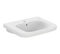 Lavabo Ideal Standard Contour 21 V216801 avec trou pour robinetterie/trop-plein, accessible, 65x55,5x17,5cm, blanc