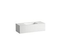 Lavabo Laufen FOLIO H580FO55251111 1254 x 500 x 350 mm, avec plage de robinetterie, un trou de robinetterie centré, sans trop-plein, blanc mat