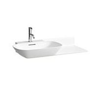 Laufen INO lavabo, 1 trou pour robinet, avec trop-plein, tablette cÃ©ramique Ã droite, 900x450mm, H813302, Coloris: Blanc - H8133020001041