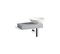 Lavabo Laufen PICCOLO NOVO H561PN37101111 555 x 320 x 400 mm, tablette à gauche, un trou de robinetterie, sans trop-plein, finition Nordic Matt