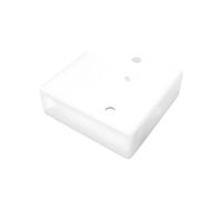 Lavabo luxueuse vasque salle de bain carrée avec trop plein 41 x 41 cm céramique blanc 02_0002485