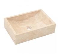 Lavabo - Marbre Creme - 45 x 30 x 12 cm - Pierre Mineraux