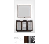 Lavabo marron Lavabo de salle de bains italien Cabinet classique
