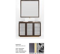 Lavabo marron Lavabo de salle de bains italien Cabinet classique