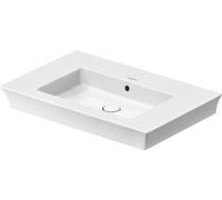 Lavabo Meuble Duravit White Tulip, meulé, Avec trop-plein 750x155mm Blanc