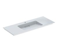 Geberit One meuble lavabo 505017001 120 cm, trou pour robinetterie au milieu, sans trop-plein, blanc KeraTect/couvercle blanc