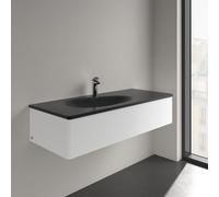 Lavabo Meuble Villeroy et Boch Antao 1 trou trop-plein caché 1200x500m Pure Black CeramicPlus