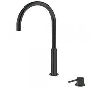Lavabo mitigeur haut sur gorge Noir Mat STUDY - TRES 26110502NM