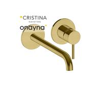 Lavabo mitigeur mural phi avec rosaces bec 225 mm or brosse - CRISTINA ONDYNA PH25996P