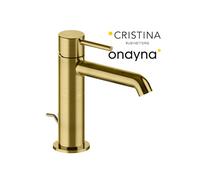 Lavabo mitigeur regular ac vidage tirette laiton phi or brossé - CRISTINA ONDYNA PH22196P