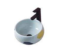 Lavabo moderne sphel en céramique 32 x 32 x 17 cm - Évier élégant au-dessus du comptoir pour décoration d'intérieur contemporaine