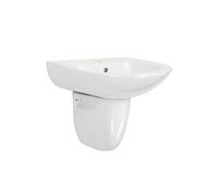 vidaXL Lavabo mural Céramique Blanc 520 x 450 x 190 mm