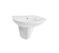 Lavabo mural Céramique Blanc 690 x 520 x 210 mm