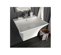vidaXL Lavabo mural Céramique Blanc 500 x 450 x 410 mm
