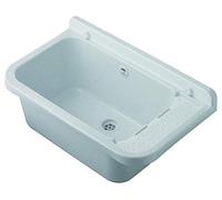 Lavabo mural marbré en résine pour extérieur 60 x 34 x H 21 cm