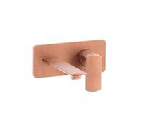 Lavabo Mural Profilo Avec Plaque Droit Bec 18.5 Up&D Or Rose Brosse Robinetterie PROFILO - CRISTINA ONDYNA PF25634P