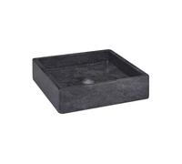 vidaXL Lavabo Noir 40x40x10 cm Marbre