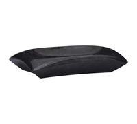Lavabo noir 50 x 35 x 10 cm en marbre | Marbre et finition noire, trou d'évacuation 4,5 cm, épaisseur 3,5 cm, pas de montage, salle de bain ou toilette