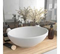 Lavabo Ovale de Luxe Gris Foncé Mat Céramique Vasque Lave-mains Maison vidaXL