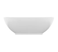 Lavabo ovale de luxe, Vasque à poser, Vidaxl, Blanc mat 40x33 cm Céramique L138