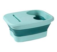 Lavabo pliable - 40 x 32 x 17 cm - Capacité : 15 l - PP TPR - Bain de pieds pliable - Design de massage multifonction pour soigner les pieds - Soaker de voyage portable pour se détendre après E