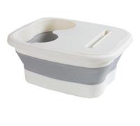 Lavabo pliable - 40 x 32 x 17 cm - Capacité : 15 l - PP TPR - Bain de pieds pliable - Design de massage multifonction pour soigner les pieds - Soaker de voyage portable pour se détendre après E