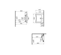 Lavabo PMR standard CONFORMA 60cm S20 - - 5289B003-0001